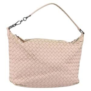 BOTTEGA VENETA INTRECCIATO Hand Bag Leather Pink Auth ep12436